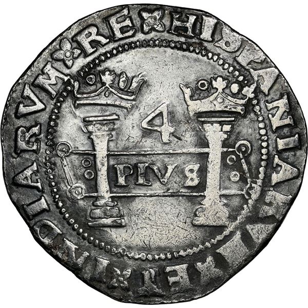 MEXICO, Mexico City, 4 reales, Charles-Joanna, "Early Series," assayer P to right, mintmark M to lef