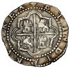 Image 2 : PERU, Lima, cob 1 real, Philip II, assayer Diego de la Torre, *-I to left, P-oD to right, NGC MS 62,