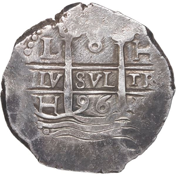 PERU, Lima, cob 8 reales, 1696 H.