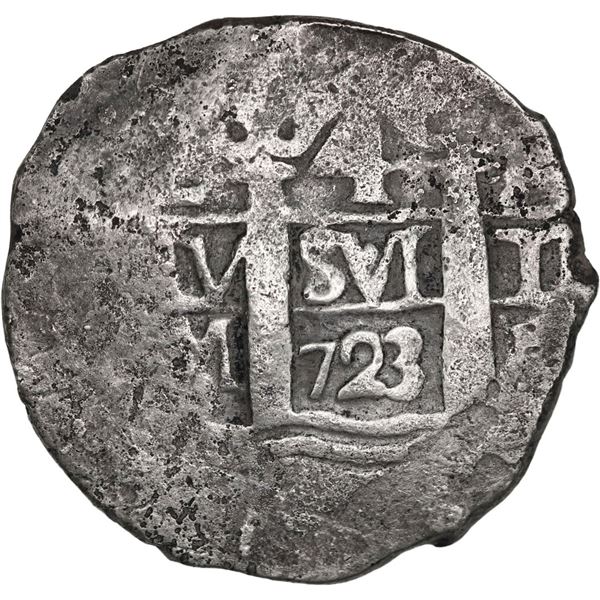 PERU, Lima, cob 4 reales, 1723 M, rare, ex-Ponte.