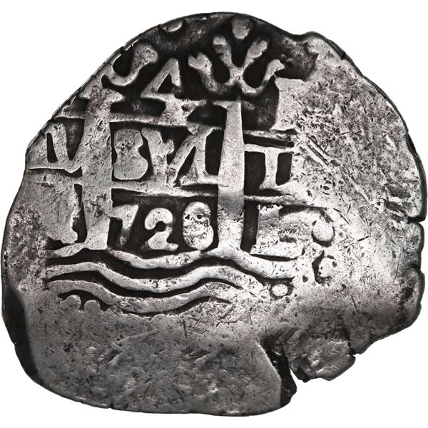PERU, Lima, cob 4 reales, 1728/6 M, unique, ex-Ponte.