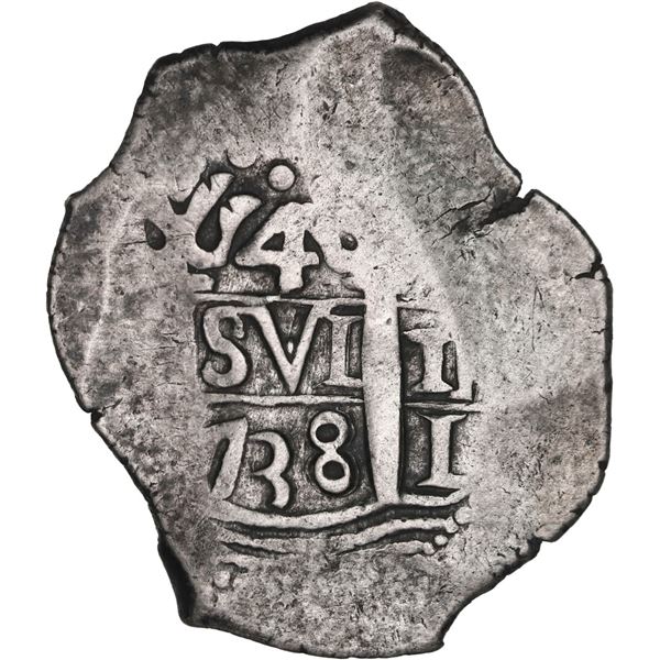 PERU, Lima, cob 4 reales, 1738 (N), ex-Ponte.
