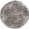 Image 1 : BOLIVIA, Potosí, cob 8 reales, Philip II, assayer L (1st period), denomination o-VIII punched over P