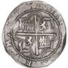 Image 2 : BOLIVIA, Potosí, cob 8 reales, Philip II, assayer L (1st period), denomination o-VIII punched over P