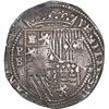 Image 1 : BOLIVIA, Potosí, cob 8 reales, Philip II, assayer B (1st period), "heavy" lions in cross, rare, ex-P