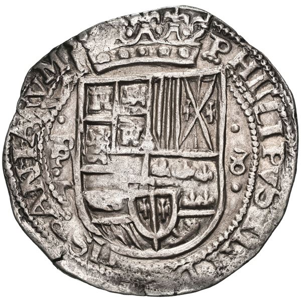 BOLIVIA, Potosí, cob 8 reales Royal (galano), 1630 T, with crosslet-cross ornaments on reverse, NGC 