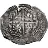 Image 2 : BOLIVIA, Potosí, cob 8 reales, (1651-52) E, with crowned-•F• countermark (two dots