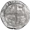 Image 2 : BOLIVIA, Potosí, cob 4 reales, Philip II, assayer B (1st period), "flat" lions, ex-Ponte.