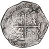Image 2 : BOLIVIA, Potosí, cob 4 reales, Philip II, assayer A/B, rare, ex-Ponte.