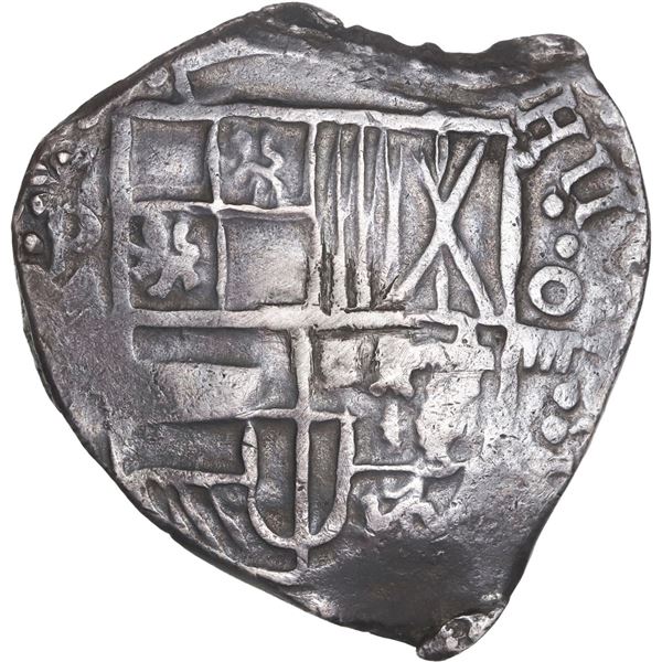BOLIVIA, Potosí, cob 4 reales, 1617 (M), no castles in shield (unique), ex-Ponte.