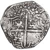 Image 2 : BOLIVIA, Potosí, cob 4 reales, 1618 T, quadrants of cross transposed, ex-Ponte.
