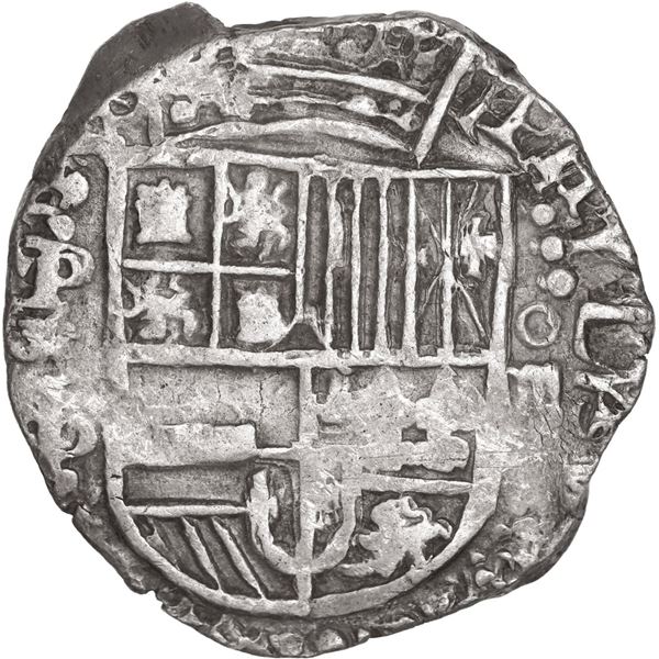 BOLIVIA, Potosí, cob 4 reales, 1622 T, quadrants of cross transposed, penultimate digit of date as Z