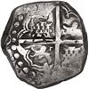 Image 2 : BOLIVIA, Potosí, cob 4 reales, Philip IV, assayer P (1620s), "flat" lions, ex-Ponte.