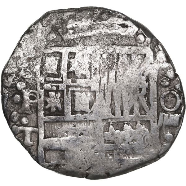 BOLIVIA, Potosí, cob 4 reales, 1629 T, "hunched over" lions, ex-Ponte.