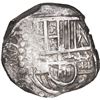 Image 1 : BOLIVIA, Potosí, cob 4 reales, 1629 T, no dot between mintmark and assayer, "hunched over" lions, ra