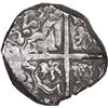 Image 2 : BOLIVIA, Potosí, cob 4 reales, 1629 T, no dot between mintmark and assayer, "hunched over" lions, ra
