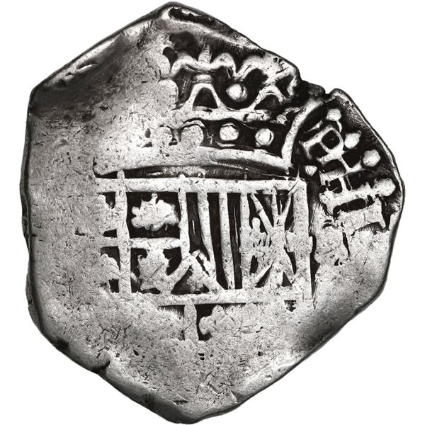 BOLIVIA, Potosí, cob 4 reales, 1647 (assayer not visible), very rare, ex-Ponte.