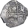 Image 2 : BOLIVIA, Potosí, cob 4 reales, (1650) O, with crowned-T countermark on cross (unique), ex-Ponte, Mas