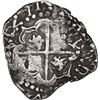 Image 2 : BOLIVIA, Potosí, cob 2 reales, 1623 (date as 16ZIII) P, quadrants of cross transposed, very rare, ex