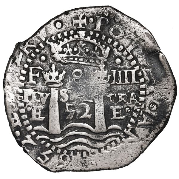 BOLIVIA, Potosí, cob 8 reales, 1652 E, Transitional Type V/A, ex-Ponte.