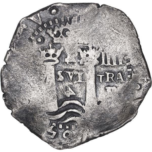 BOLIVIA, Potosí, cob 4 reales, 1652 E, transitional McLean Type I, retrograde 4's, ex-Ponte, Mastali