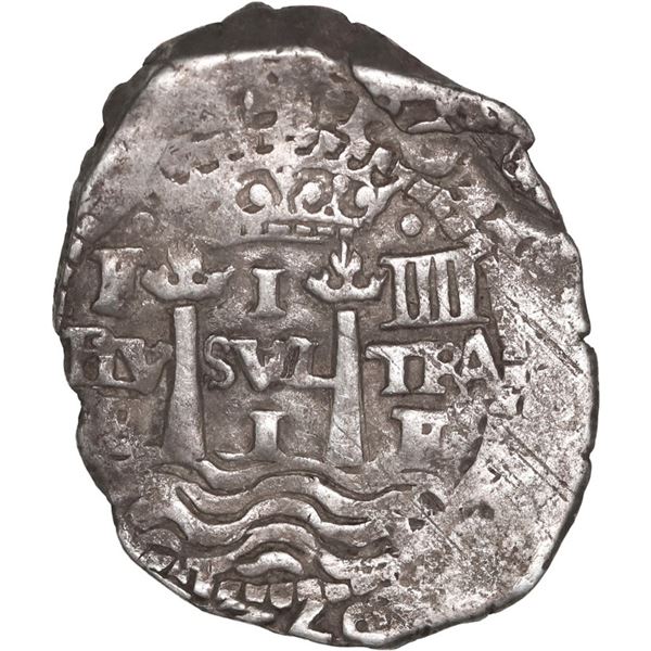 BOLIVIA, Potosí, cob 1 real, 1652 E, transitional McLean Type II, ex-Ponte, Mastalir Plate.