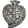 Image 2 : BOLIVIA, Potosí, cob 8 reales Heart, 1709 Y, NGC XF details / environmental damage, finest and only 