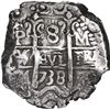 Image 1 : BOLIVIA, Potosí, cob 8 reales, 1738 M.