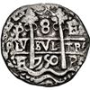 Image 1 : BOLIVIA, Potosí, cob 8 reales Royal (galano), 1750 E/q, rare, NGC XF details / plugged.