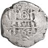 Image 1 : BOLIVIA, Potosí, cob 8 reales, 1760 V-Y-Y, with Guatemala sun-over-mountains countermark (Type II, 1