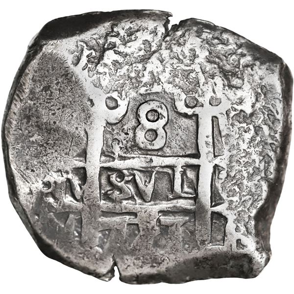 BOLIVIA, Potosí, cob 8 reales, 1771/0 V-Y, rare, ex-Mastalir.