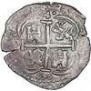 Image 2 : BOLIVIA, Potosí, cob 4 reales, 1656 E, PH at top, denomination •4• above cross, ex