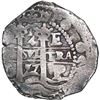 Image 1 : BOLIVIA, Potosí, cob 4 reales, 1657 E, nothing at top, ex-Ponte.