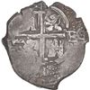 Image 2 : BOLIVIA, Potosí, cob 4 reales, 1671/0 E, rare, ex-Ponte.