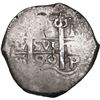 Image 1 : BOLIVIA, Potosí, cob 4 reales, 1699 F, ex-Ponte.