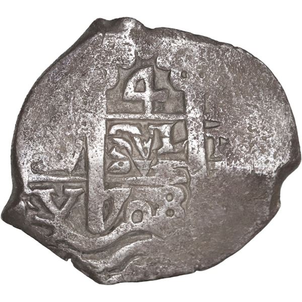 BOLIVIA, Potosí, cob 4 reales, 1708 Y, ex-Ponte.