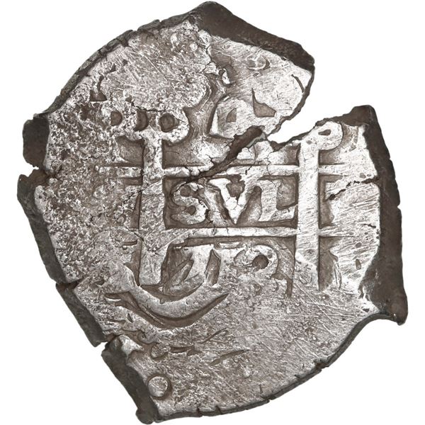 BOLIVIA, Potosí, cob 4 reales, 1712 Y, rare, ex-Ponte.