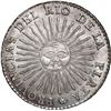 Image 1 : ARGENTINA (River Plate Provinces), La Rioja mint, 8 reales, 1834 P, NGC UNC details / rev scratched.