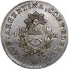 Image 2 : ARGENTINA, La Rioja, 4 reales, 1852 B, NGC AU 58.
