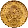 Image 2 : ARGENTINA, gold 5 pesos, 1889, NGC MS 61.
