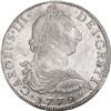 Image 1 : BOLIVIA, Potosí, bust 8 reales, Charles III, 1779 PR, NGC MS 61 (Red Book Label).