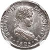 Image 1 : BOLIVIA, Potosí, bust ½ real, Ferdinand VII, 1825 JL, NGC MS 64.