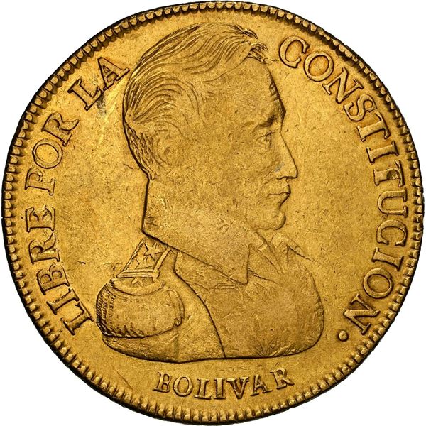 BOLIVIA, Potosí, gold 8 escudos, 1835 LM, NGC AU 53.