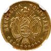 Image 1 : BOLIVIA, Potosí, gold 1 scudo, 1868 FE, NGC MS 62.