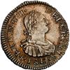 Image 1 : CHILE, Santiago, bust ½ real, Ferdinand VII (bust of Charles IV), 1817 FJ, NGC MS 64 (Colección Val