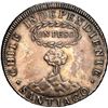 Image 1 : CHILE, Santiago, "volcano" peso, 1821 FD, NGC AU details / cleaned.