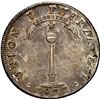 Image 2 : CHILE, Santiago, "volcano" peso, 1822 FI, NGC AU details / rev spot removed.