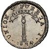 Image 2 : CHILE, Santiago, "volcano" ½ real, 1834 I, NGC MS 65 (Colección Val y Mexía Label), finest known in 