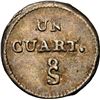 Image 2 : CHILE, Santiago, ¼ real, 1832/1, NGC AU 53 (Colección Val y Mexía Label).