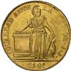 Image 1 : CHILE, Santiago, gold 8 escudos, 1842 IJ, NGC MS 62.